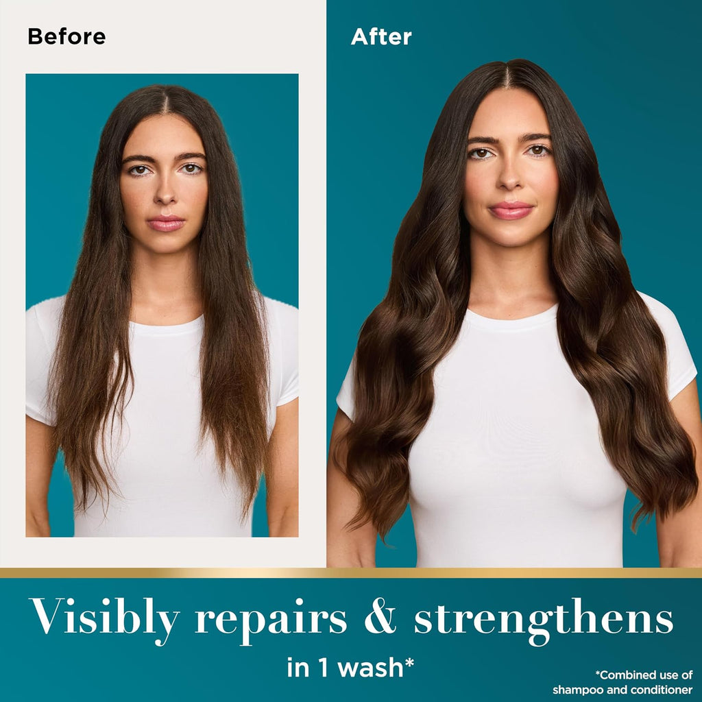 Renewing + Argan Oil of Morocco Shampoo & Conditioner Set, Damage Repairing Shampoo & Conditioner Helps Strengthen &