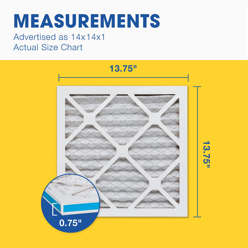 Air Filter 14x14x1 MERV 13 AC Filter, HVAC, Furnace Filter, 6 Pack