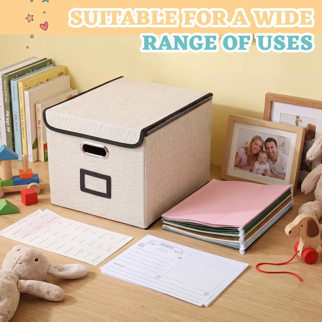 School Memory Organizer Box Kit K-12 School Years Memory Keepsake with 24 Different Memorys Questionnaires 24 Hanging