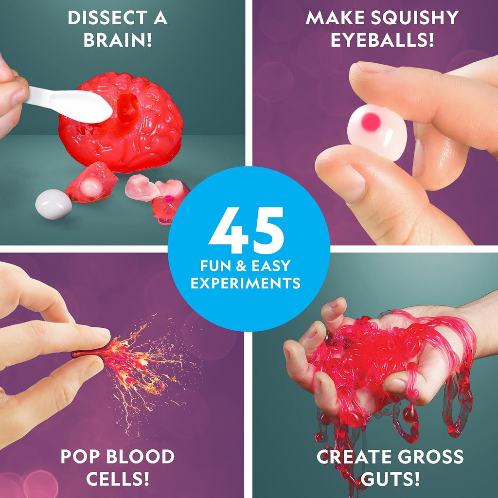 National Geographic Gross Science Kit with 45 Experiments for Kids 8-12 | Brain Dissection, Slime Making, Creepy STEM