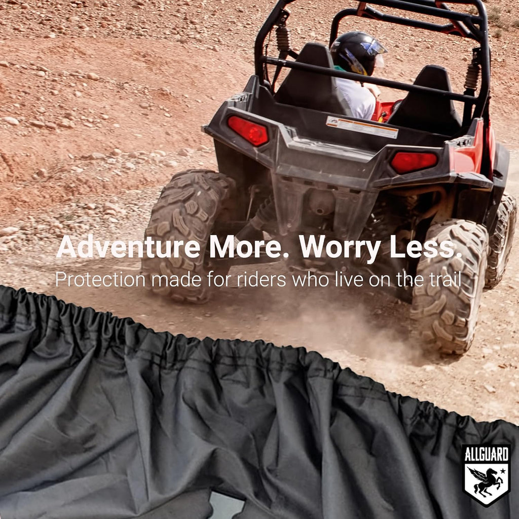 AllGuard Weatherproof Max UTV Cover, Heavy Duty 600D Marine Grade Polyester, Protects from Rain, Snow, Sun, UV & More