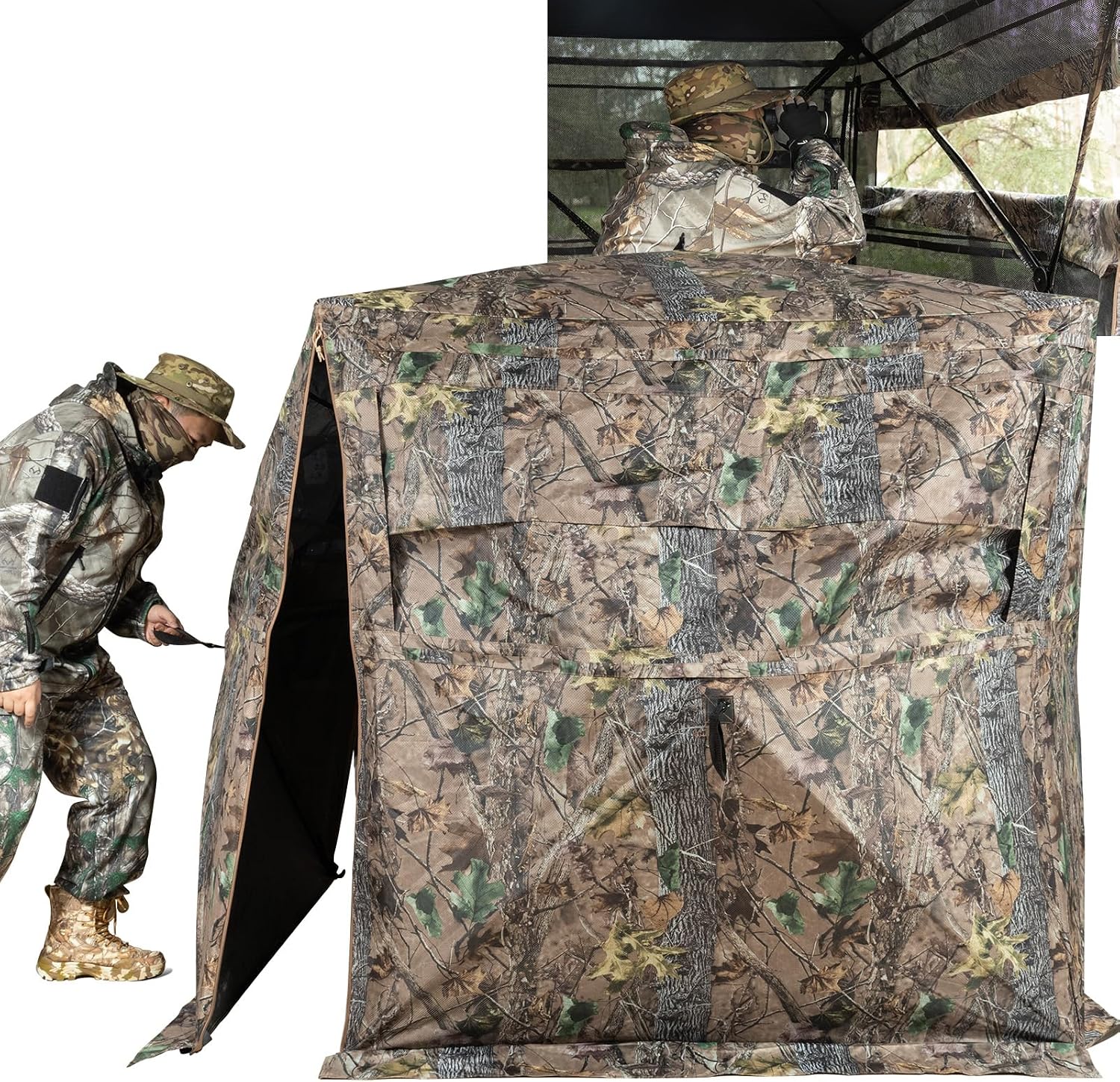 Hunting Blind, 360° See Through Ground Blind for Turkey Hunting, Turkey Ground Blind, Hunting Blind for Turkey &