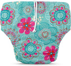 Reusable Swim Diaper with Drawstring - Floriana, Size M (16-28 lbs)