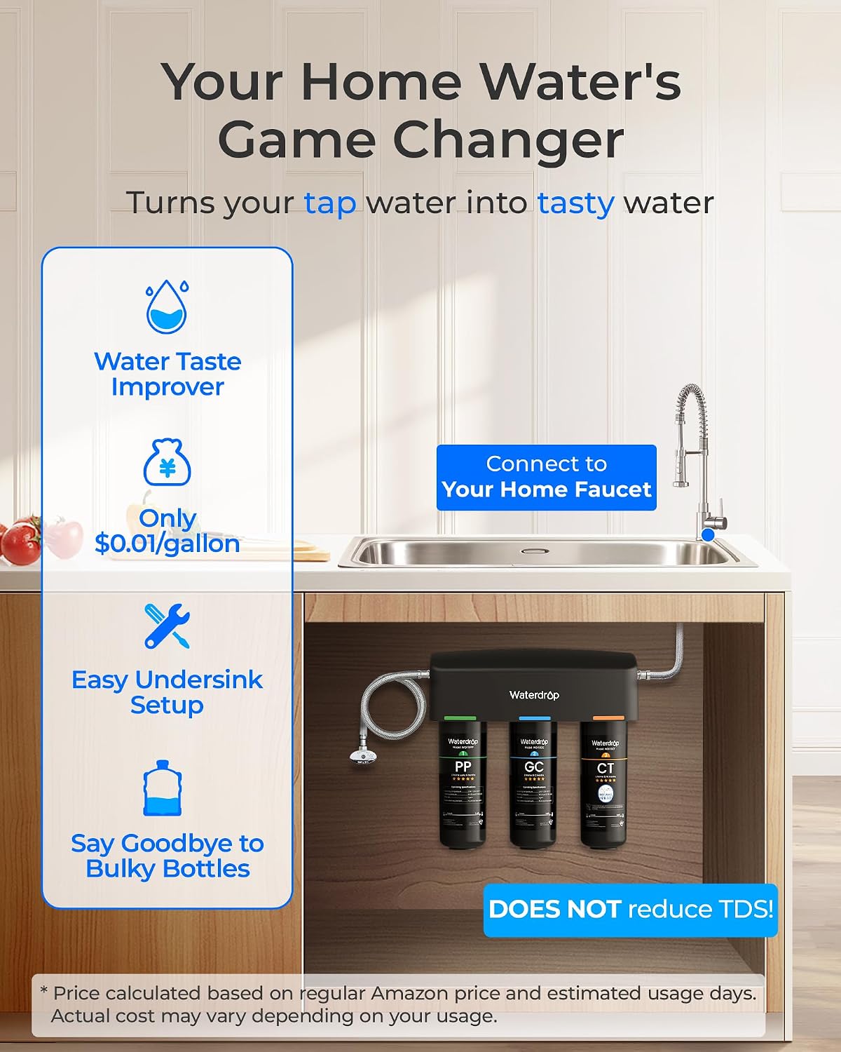 TSA 8 Layer Under Sink Water Filter System, NSF/ANSI 42 Certified