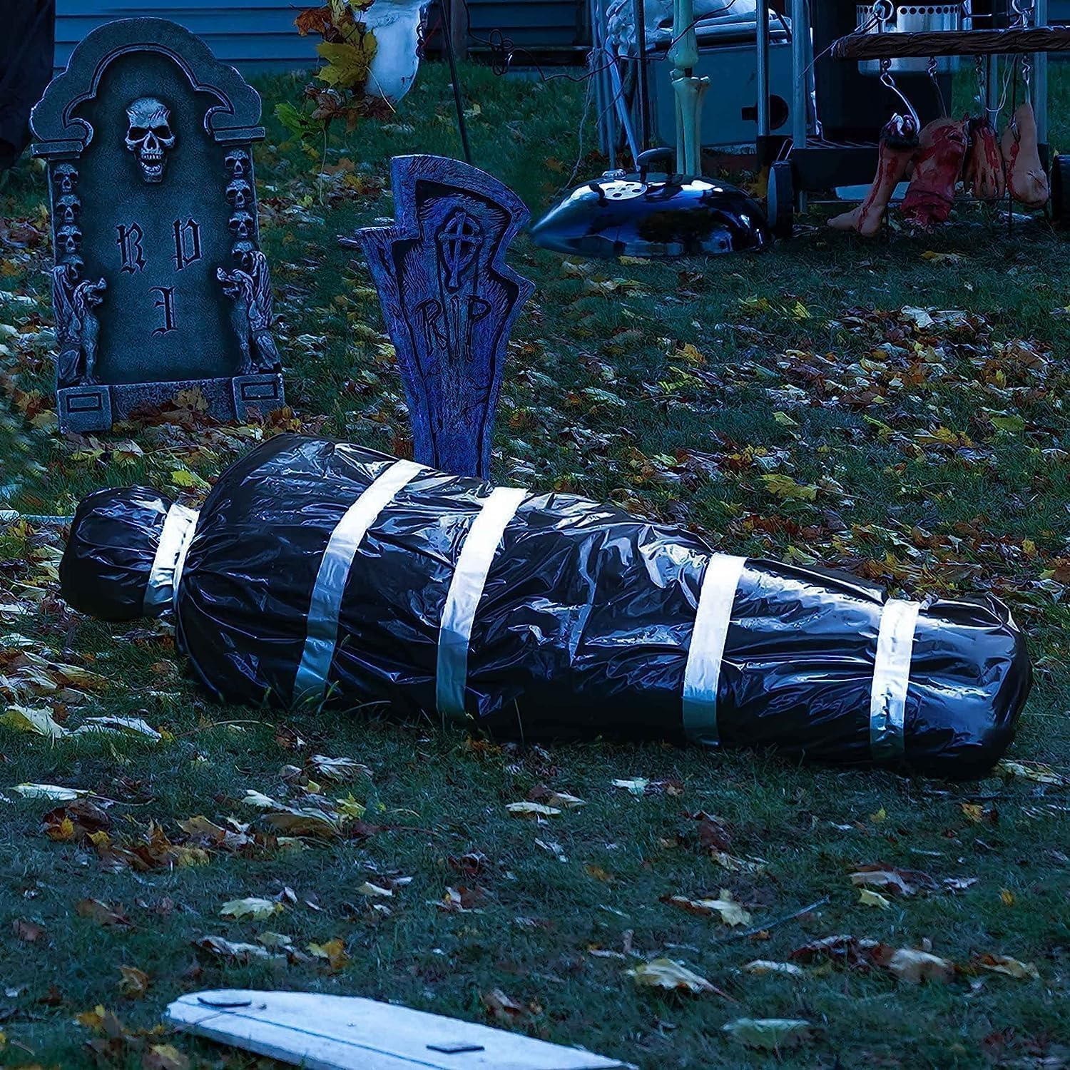 5ft Hanging Corpse Dead Victim Props Halloween Decorations Outdoor | Haunted Creepy House Halloween Decor, Scary