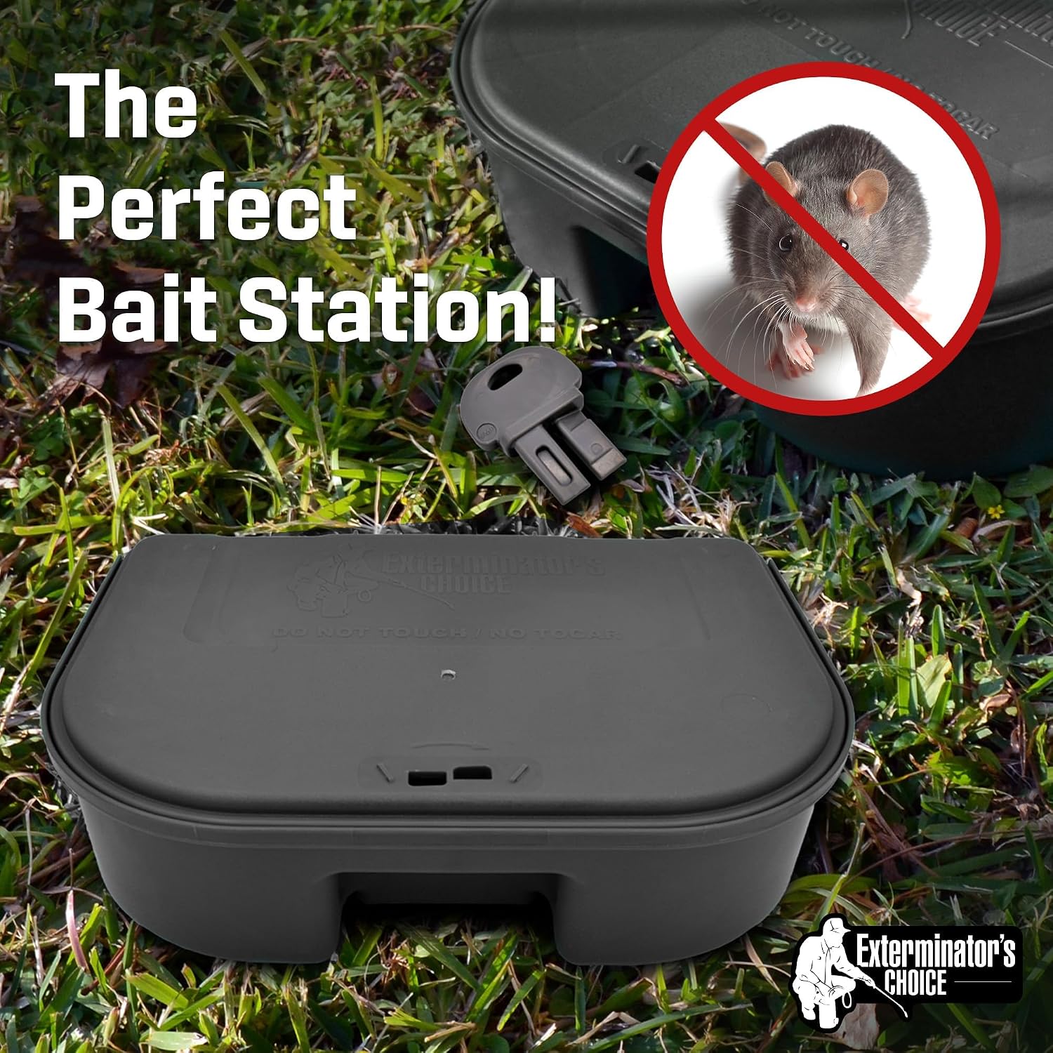 Mice Bait Station Boxes (12 Pack, with 1 Key) | Heavy Duty Mouse Trap Holder Great for Catching Rats and Mice Pest