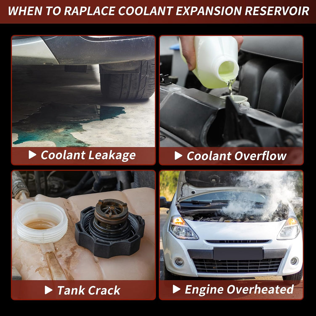 Coolant Expansion Reservoir Tank with Cap for Ford Fusion 2013-2020 Pressurized Radiator Coolant Overflow Reservoir Recovery Tank 603-316 DG9Z8A080A HG9Z8A080B