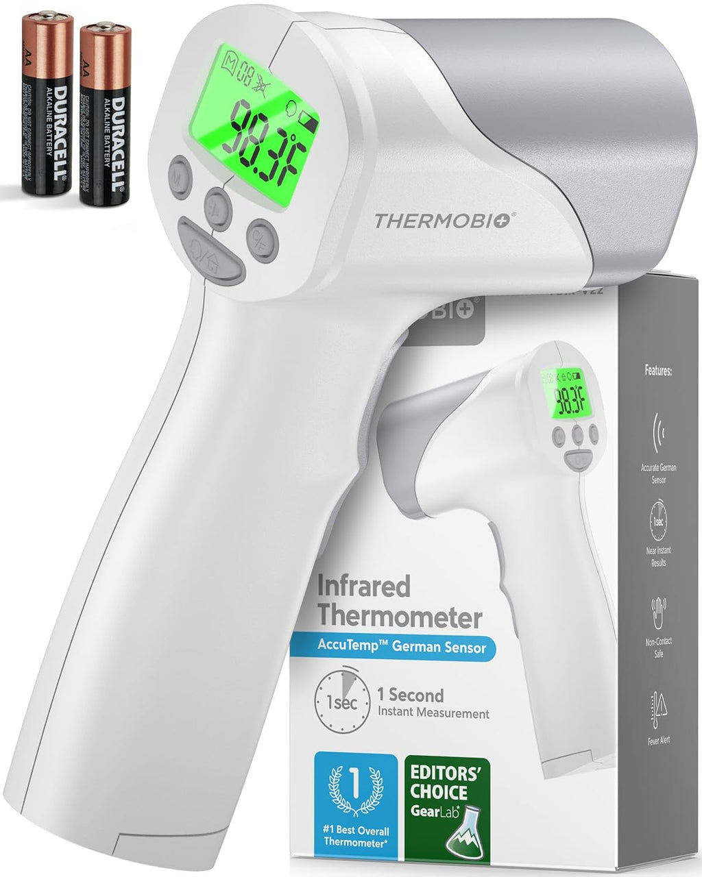 Medical Grade FSA-HSA Eligible Heavy Duty Touchless Infrared Forehead Thermometer