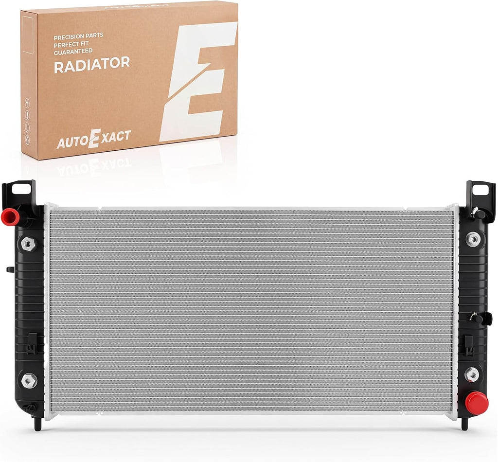 Autoexact 2370 Radiator Compatible with Chevy Silverado Suburban GMC Yukon Sierra Tahoe Escalade Hummer H2 4.3L 4.8L 5.3L 6.0L 6.2L Engine Radiator, 34", with TOC & with EOC