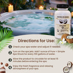 Pure & Simple Scented Hot Tub & Spa Shock | Coconut Aromatherapy (2 lbs)