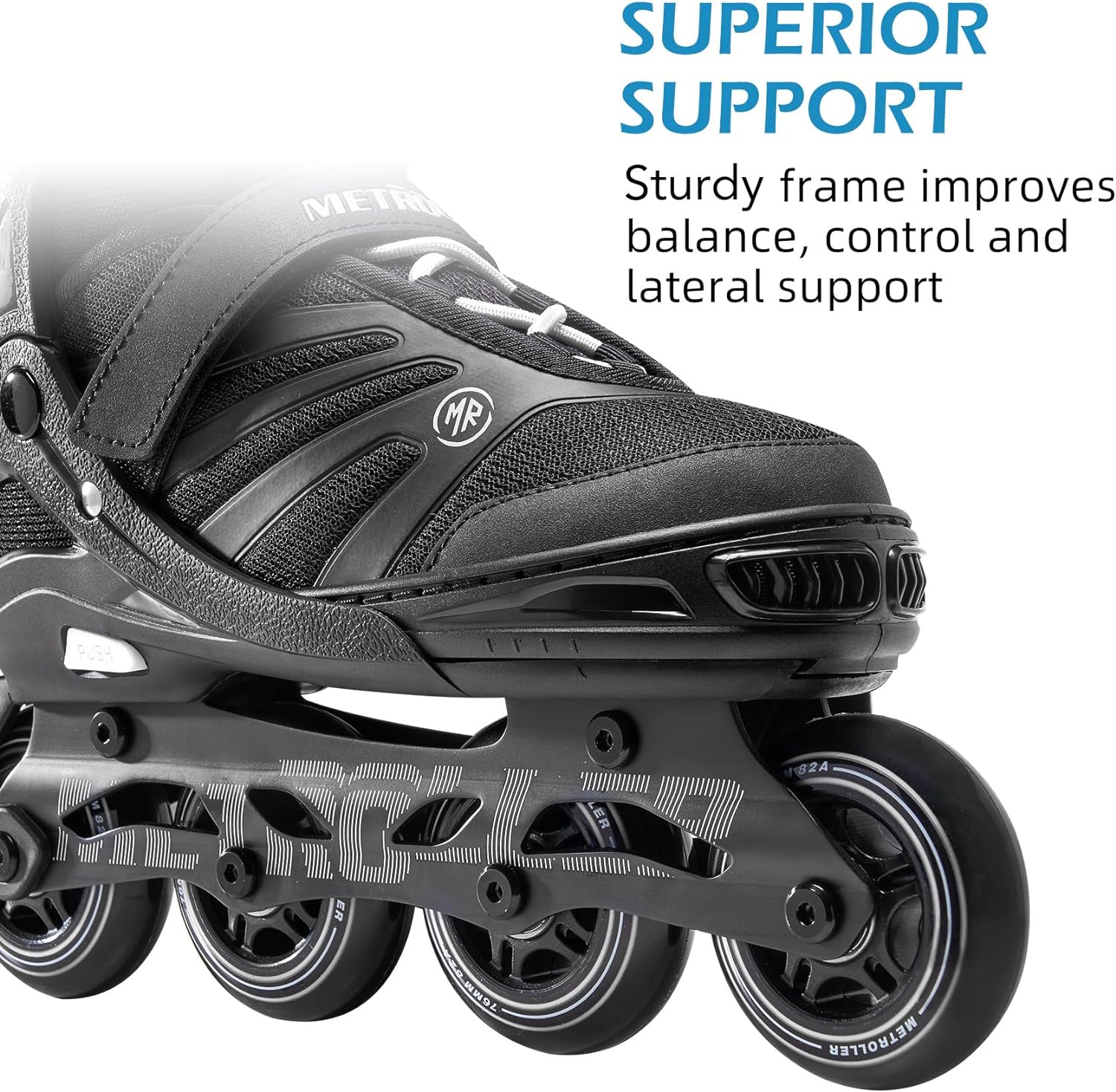 Adult Inline Skates for Men Women Teens | Comfortable Adjustable Recreational Skates Convenient Closure Entry Level