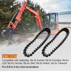 Kinglinyue 2Pack Rubber Track 180x72x37 Compatible with Mini Excavators