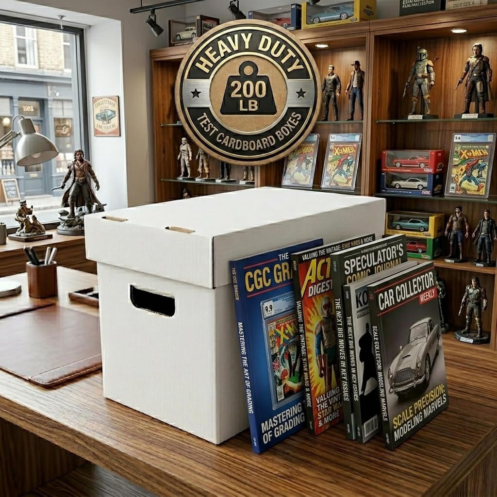 Magazine Storage Boxes with Lids - Heavy Duty, 2 Pack