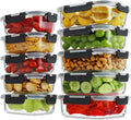 10 Pack Borosilicate Glass Meal Prep Containers with Locking Lids, Glass Food Storage Containers Set, Airtight Lunch
