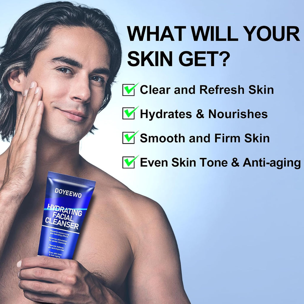 Fathers Day Gifts for Dad Husband,Skin Care for Men, Hydrate, Firm, Anti-Aging & Wrinkle Mens Self Care Facial Face