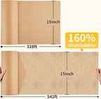 Honeycomb Packing Paper, 15" x 328' Bubble Wrap Roll for Packing