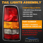 Tail Lights Compatible With 1999-2006 GMC Sierra 1500 2500 3500 HD