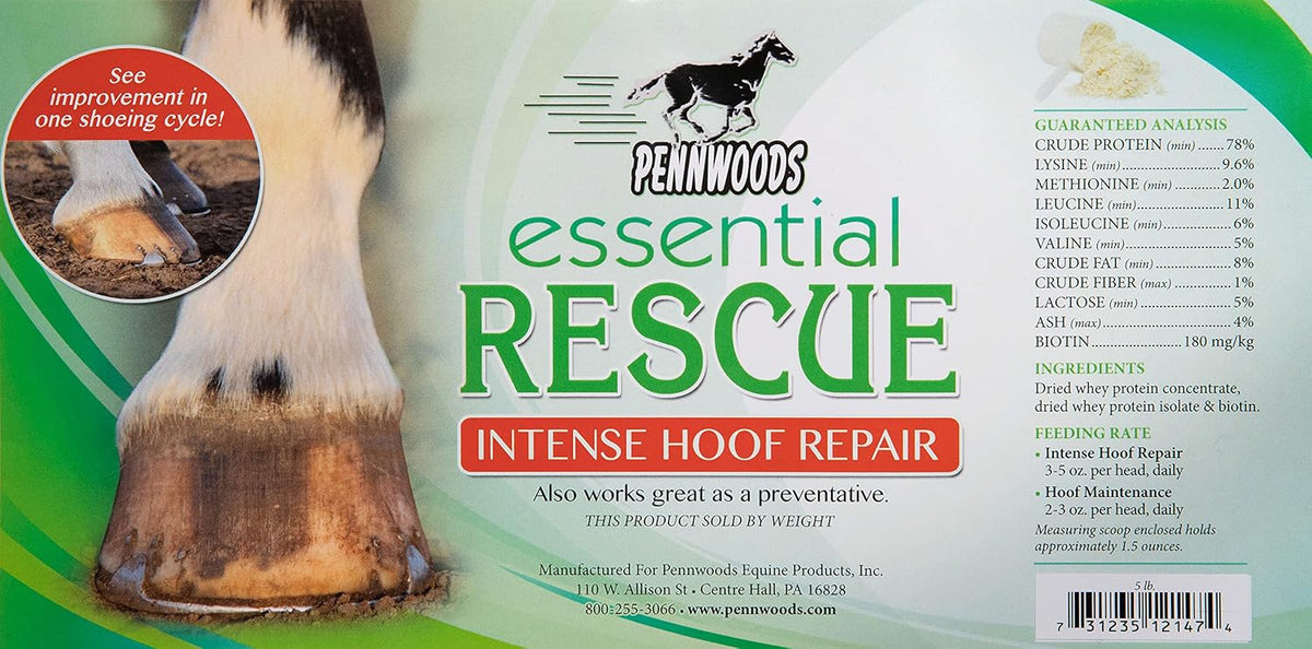 Essential Rescue Hoof Supplement, Biotin & Whey Protein, 5 lb