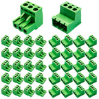 DaFuRui 20 Pairs 3 Pin 5.08mm PCB Mount Phoenix Type Connector with Plug