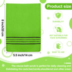 12 Pack Korean Exfoliating Mitts, Body Scrub, 8 x 5.5 in, Green