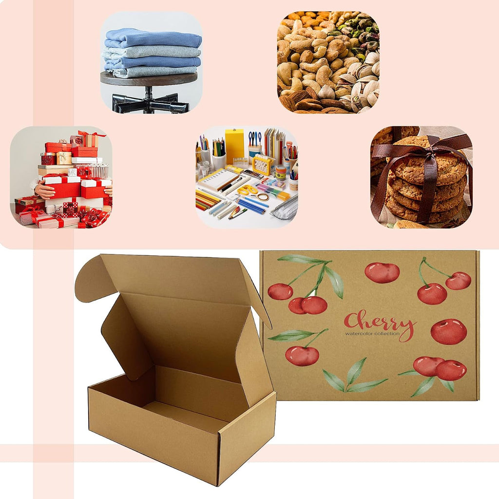 13x9x4 inch Shipping Boxes Set of 20, Brown Corrugated Cardboard Mailer Box