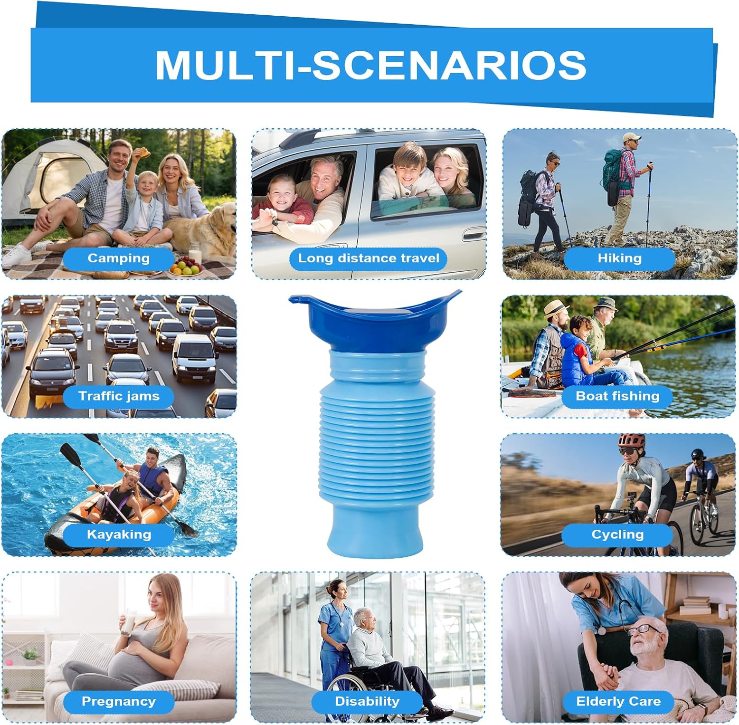 Pee Bottles for Men,Portable Urinal for Men,Collapsible Urine Bottle 750ML | Car Urinals for Men and Women,Emergency