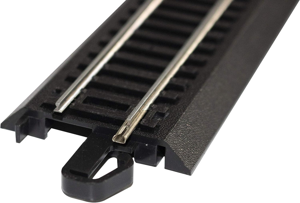 Trains - Snap-Fit E-Z Track 18” Radius Curved Track (4/card) - Steel Alloy Rail With Black Roadbed - HO Scale |