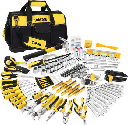 467-Piece Household Home Tool Sets for Mechanics, 16-Inch Tool Bag with Heavy Duty Home Tool Kit Included, Tool Sets