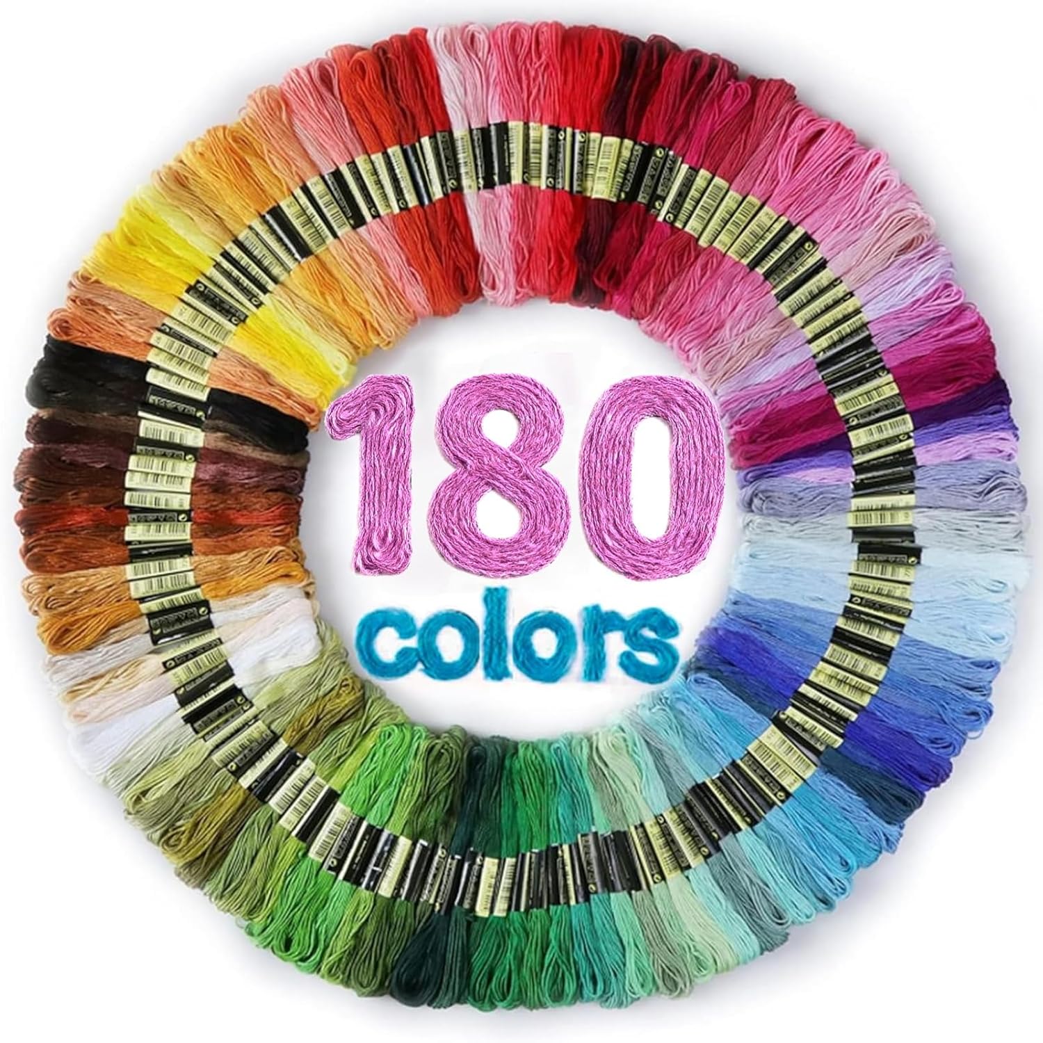 Embroidery Thread Floss 180p Colors Quilting Thread Skeins Friendship Bracelet String Making Bracelets Cross Stitch