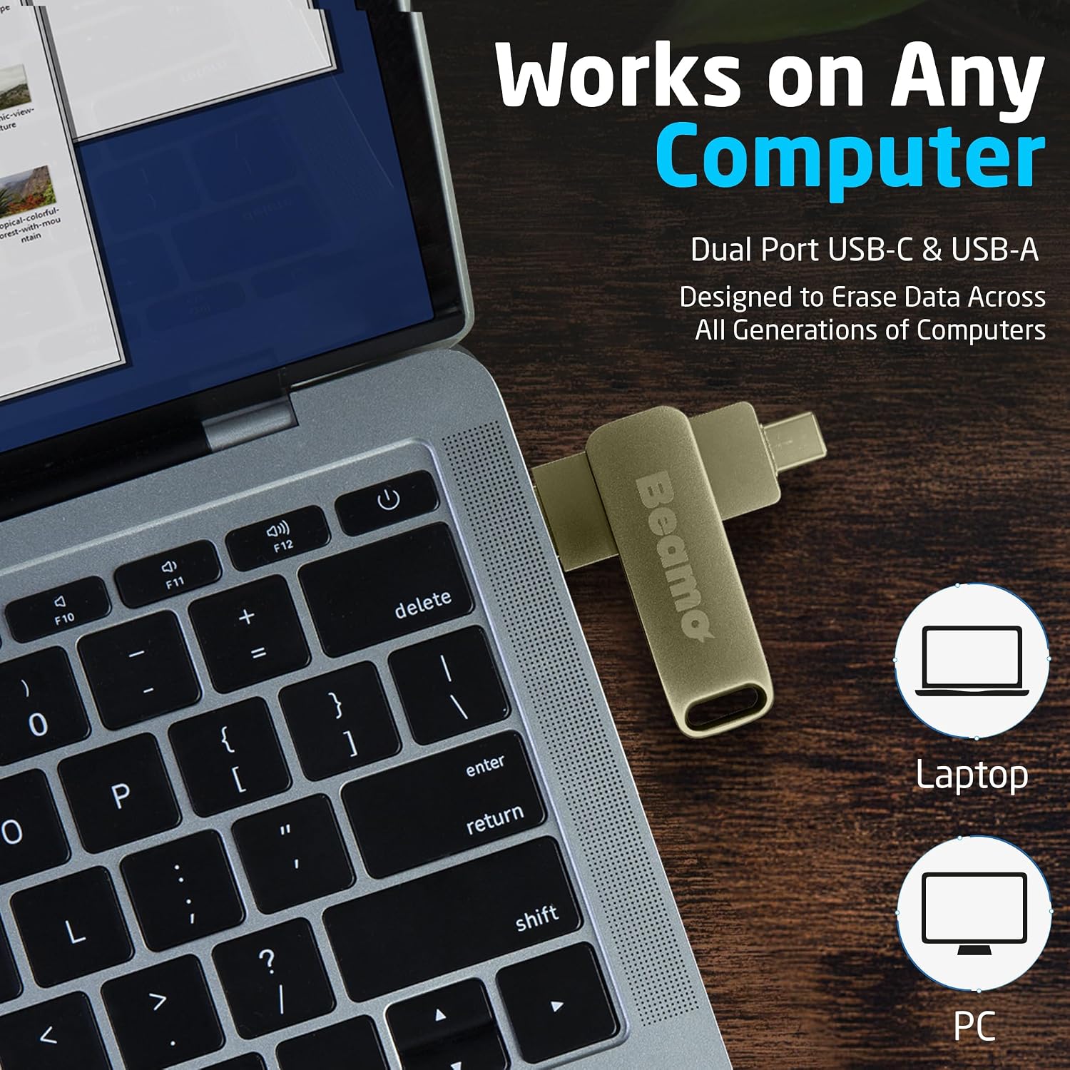 Hard Drive Eraser USB - Securely Wipe HDD, SSD, Flash Drive & SD Card Data Before Selling or Recycling, Permanent