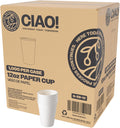 12oz White Paper Hot Cup, Disposable, 90mm Diameter 1,000 Count