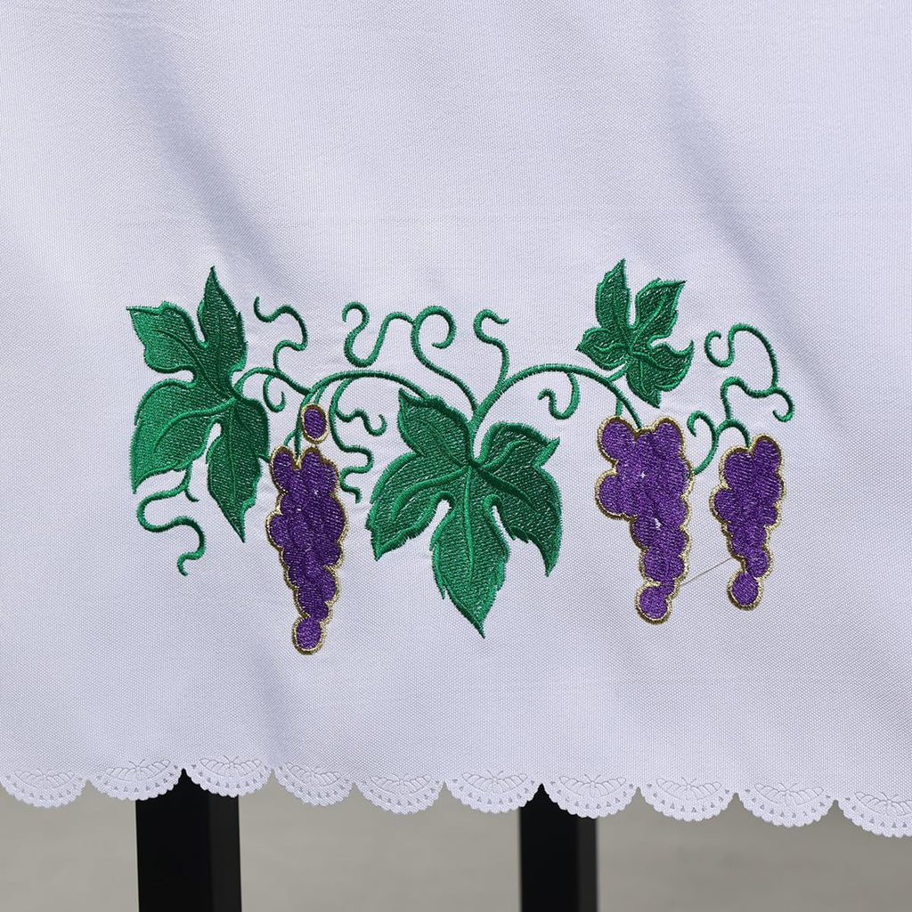 Church Altar Table Cloth Communion Rectangle Table Runner Free Size 78 x 59 Inches (White 2)