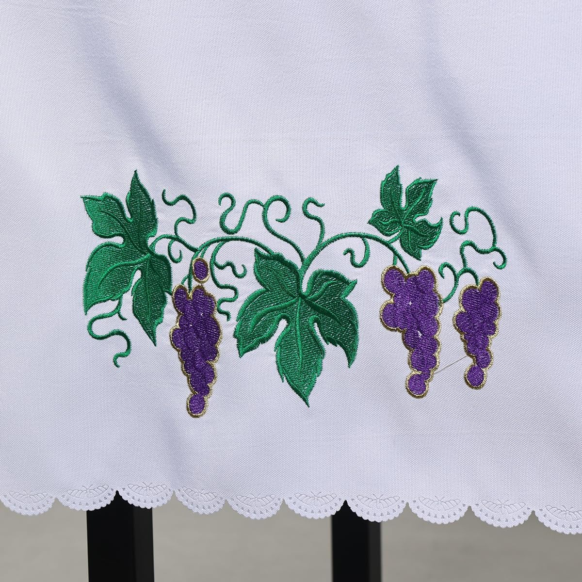 Church Altar Table Cloth Communion Rectangle Table Runner Free Size 78 x 59 Inches (White 2)