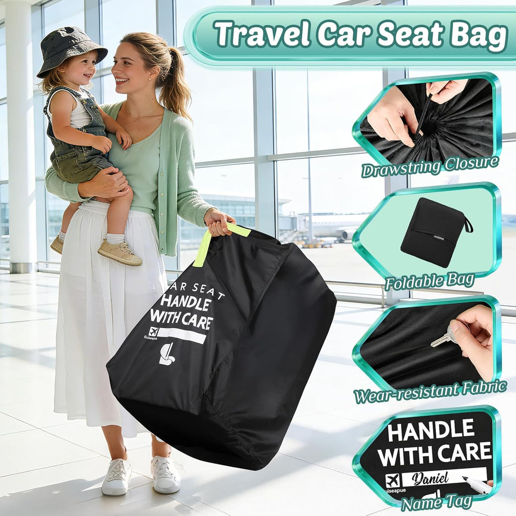 Car Seat Travel Bag for Airplane: Car Seat Bags for Air Travel Fit All Car Seats, Infant Carriers & Booster Seats
