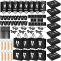 80 Pcs Groomsmen Gifts Set of 8, Groomsmen Proposal Gift Set, 8 Flask and 16 Stainless Steel Shot Glass 8 Wood Bottle