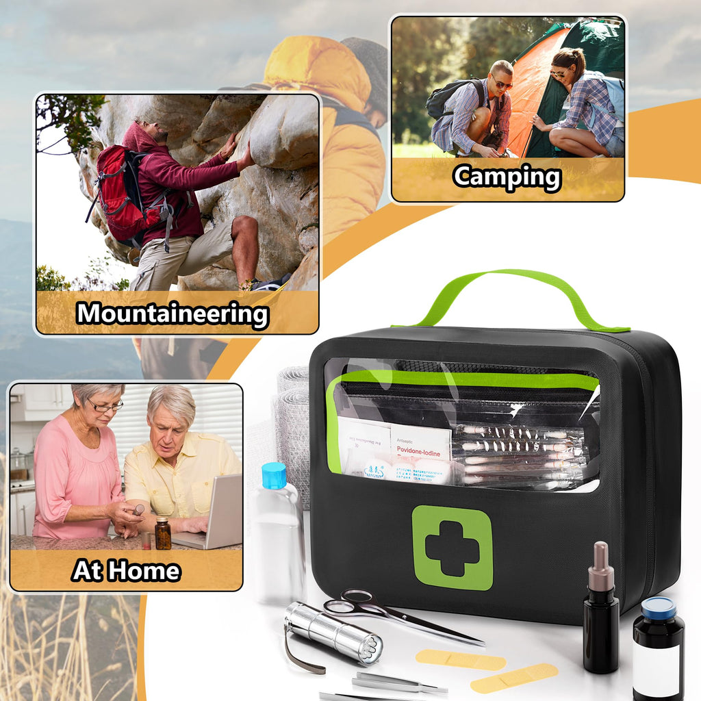Waterproof Empty First Aid Bag with a Detachable Panel