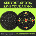 8 inch Stick & Splatter Self Adhesive Shooting Targets - Gun - Rifle - Pistol - Airsoft - BB Gun - Pellet Gun - Air