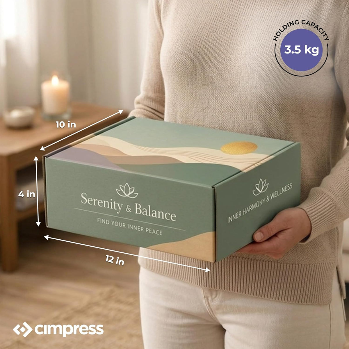 Personalized Mailer Box, Add Logo or Text, 12" x 10" x 4", Pack of 24