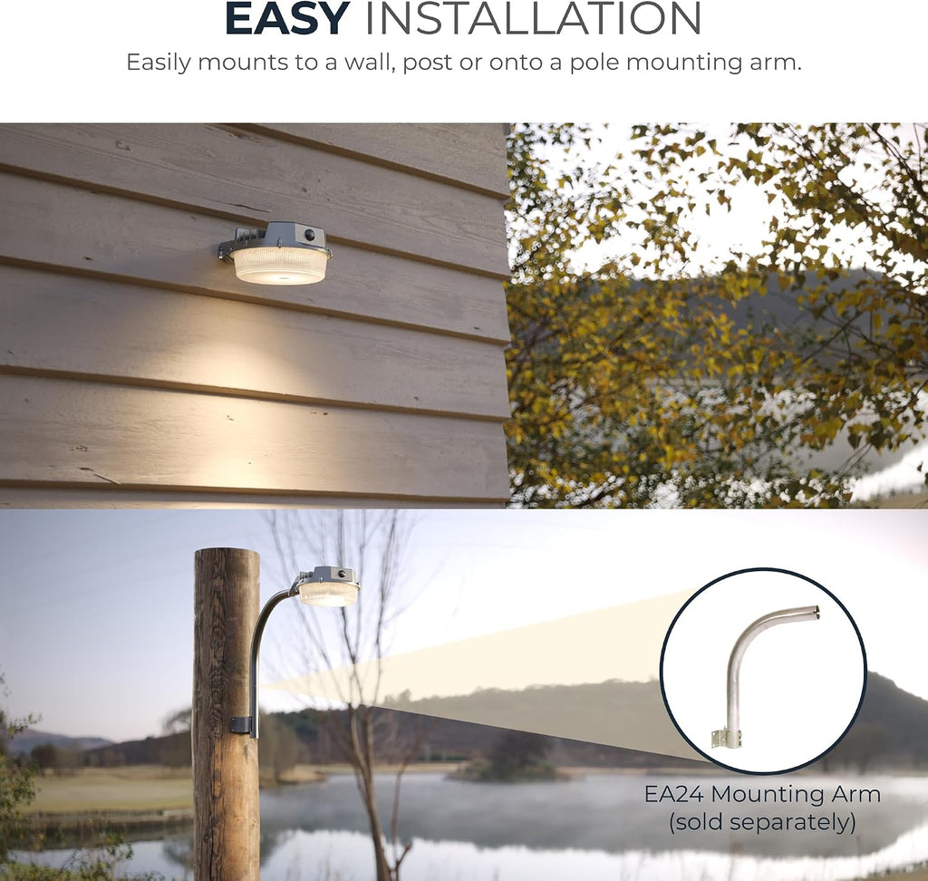 HALO ALB LED Area Light, 2000 Lumens, Dusk-to-Dawn, Gray