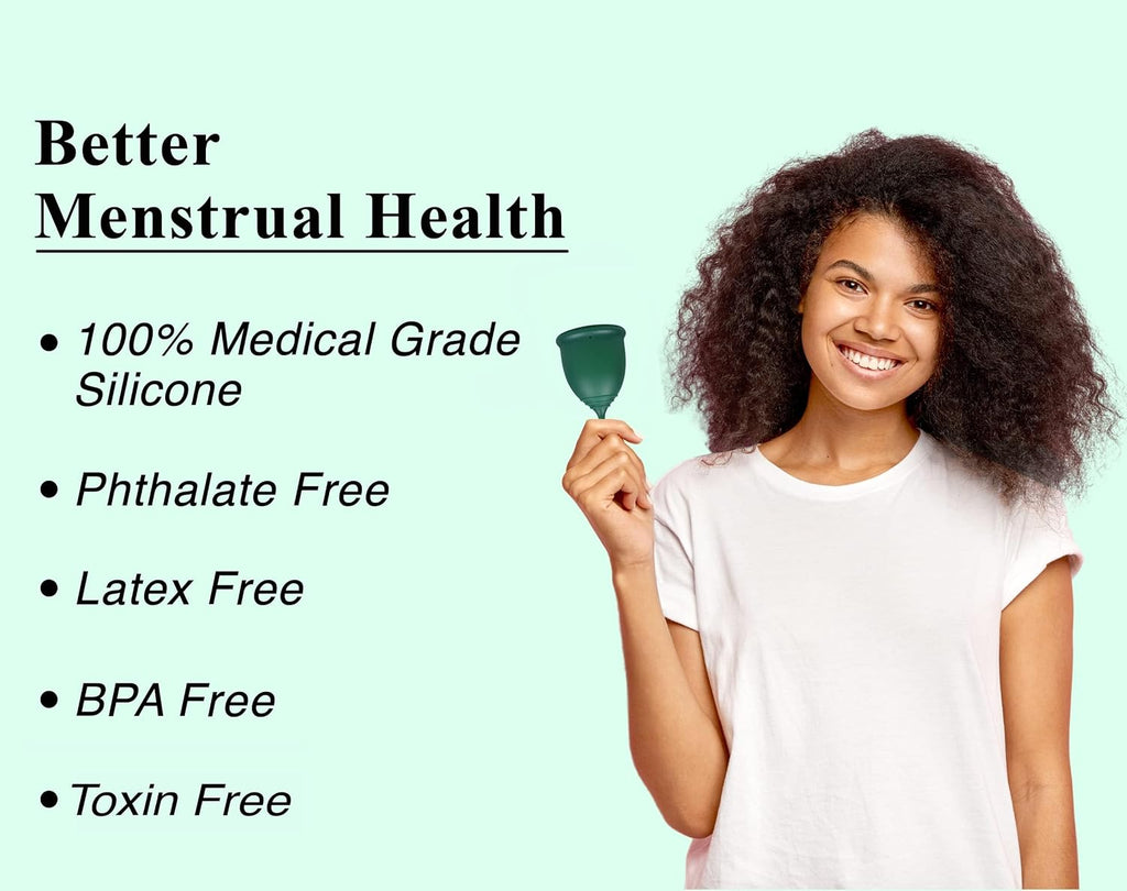 Reusable Menstrual Cups (Large) Set of 2 with Mini Box, Medical Grade Silicone, Coupe Menstruelle, Safe Period Cup