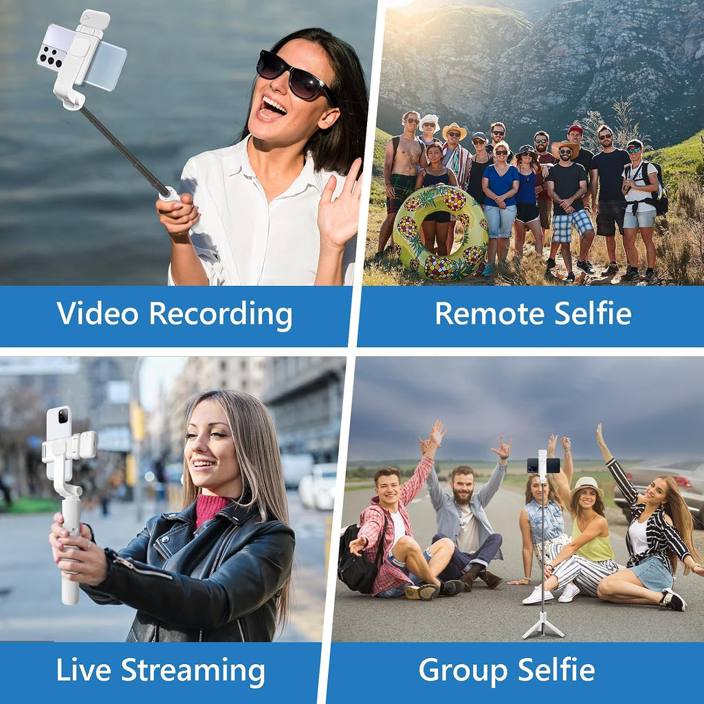 Selfie Stick Tripod, 40 in Retractable Tripod for iPhone with Wireless Remote Control & Light, Portable Phone tripods