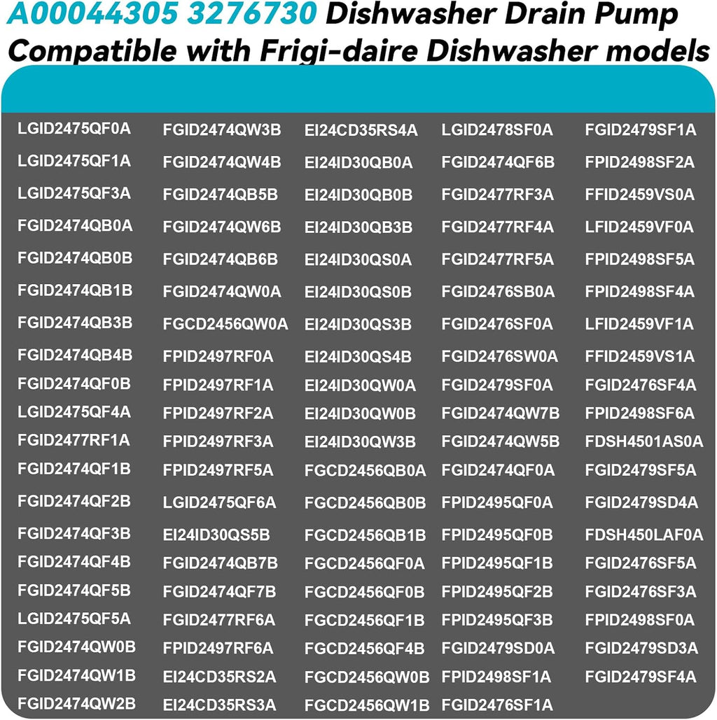 A00044305 3276730 Dishwasher Drain Pump