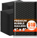 510-Pack Bubble Mailer 4'' x 8'' - Self-Sealing Waterproof Small Mailing Envelopes Padded Lightweight Shipping Bags