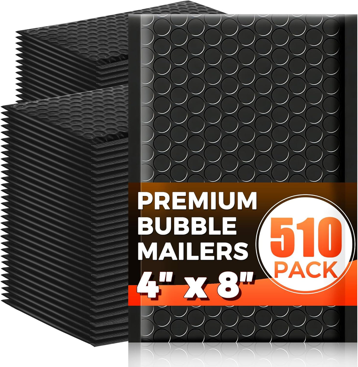 510-Pack Bubble Mailer 4'' x 8'' - Self-Sealing Waterproof Small Mailing Envelopes Padded Lightweight Shipping Bags