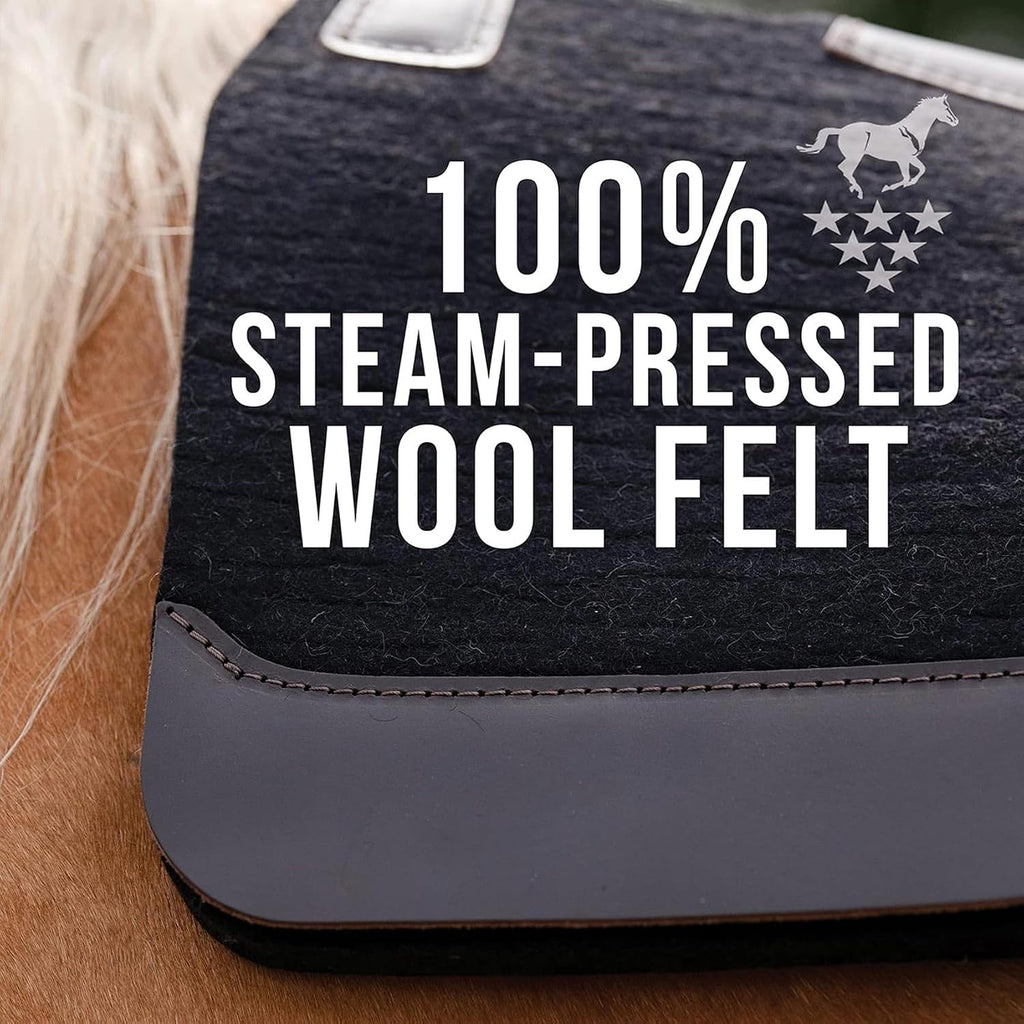 100% Steam-Pressed Wool Felt Western Saddle Pad