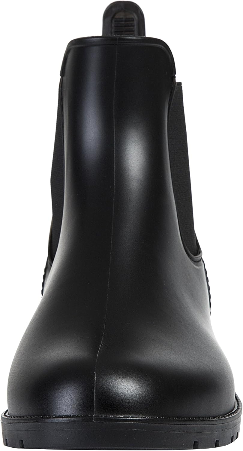 Women's Ankle Rain Boots Waterproof Chelsea Boots | Stylish Matte Finish, Easy On&Off, Non Slip, Ideal for Rainy Commute