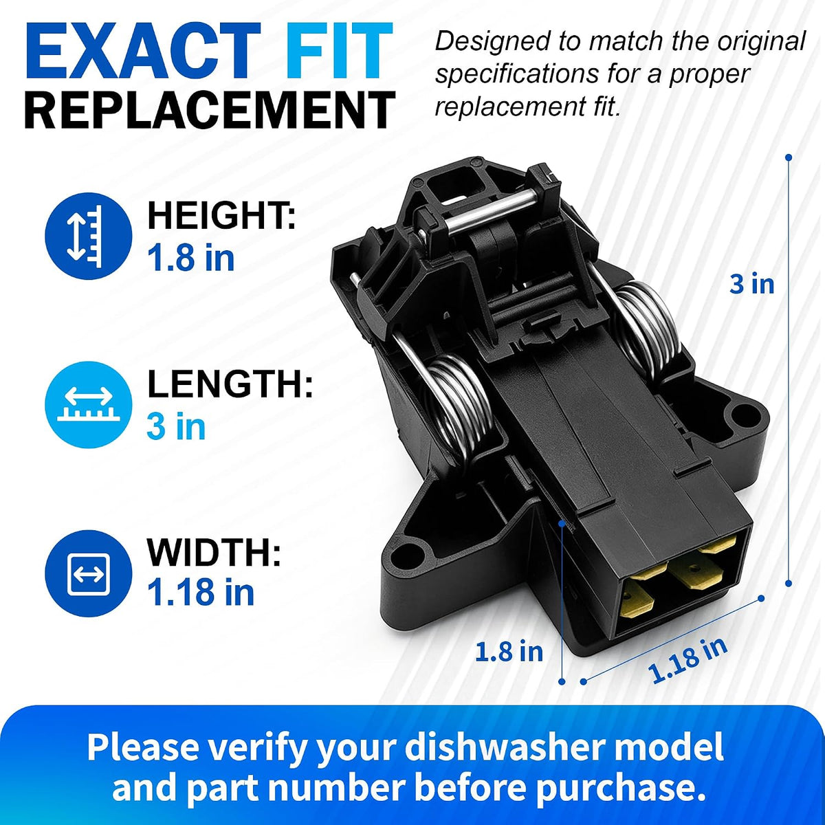 5304516818 Dishwasher Door Latch Switch for Frigidaire Electrolux Kenmore