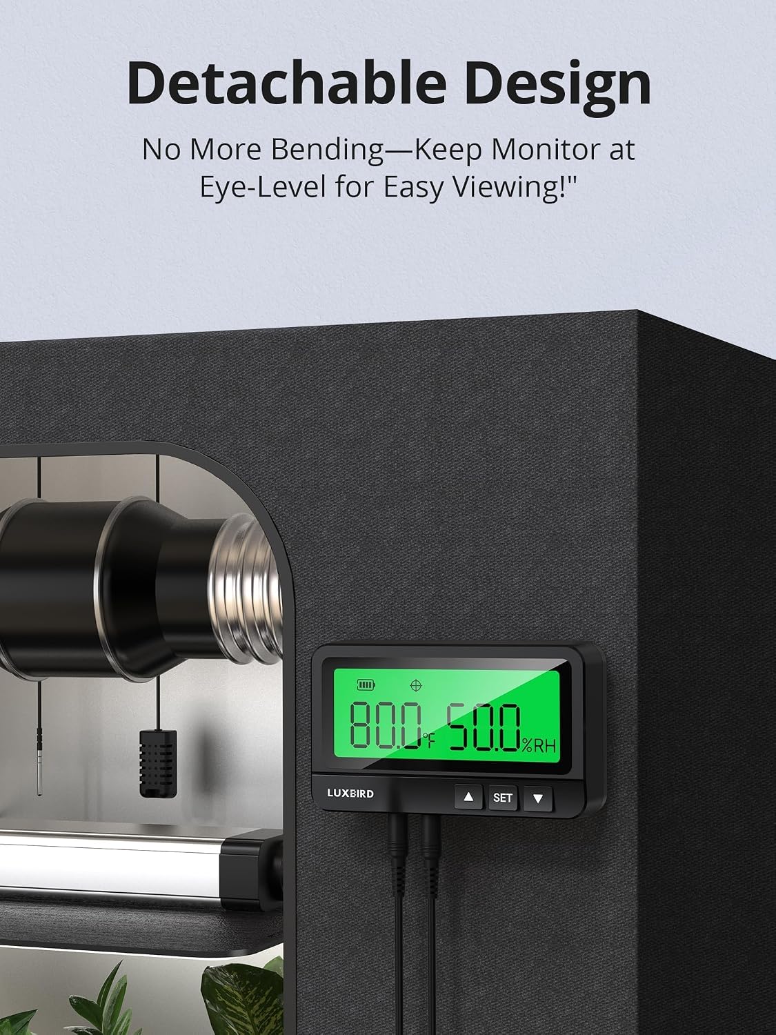 WiFi Temperature Humidity Controller LTC-318-W with Monitor, App Control for Reptile Terrarium Greenhouse Grow