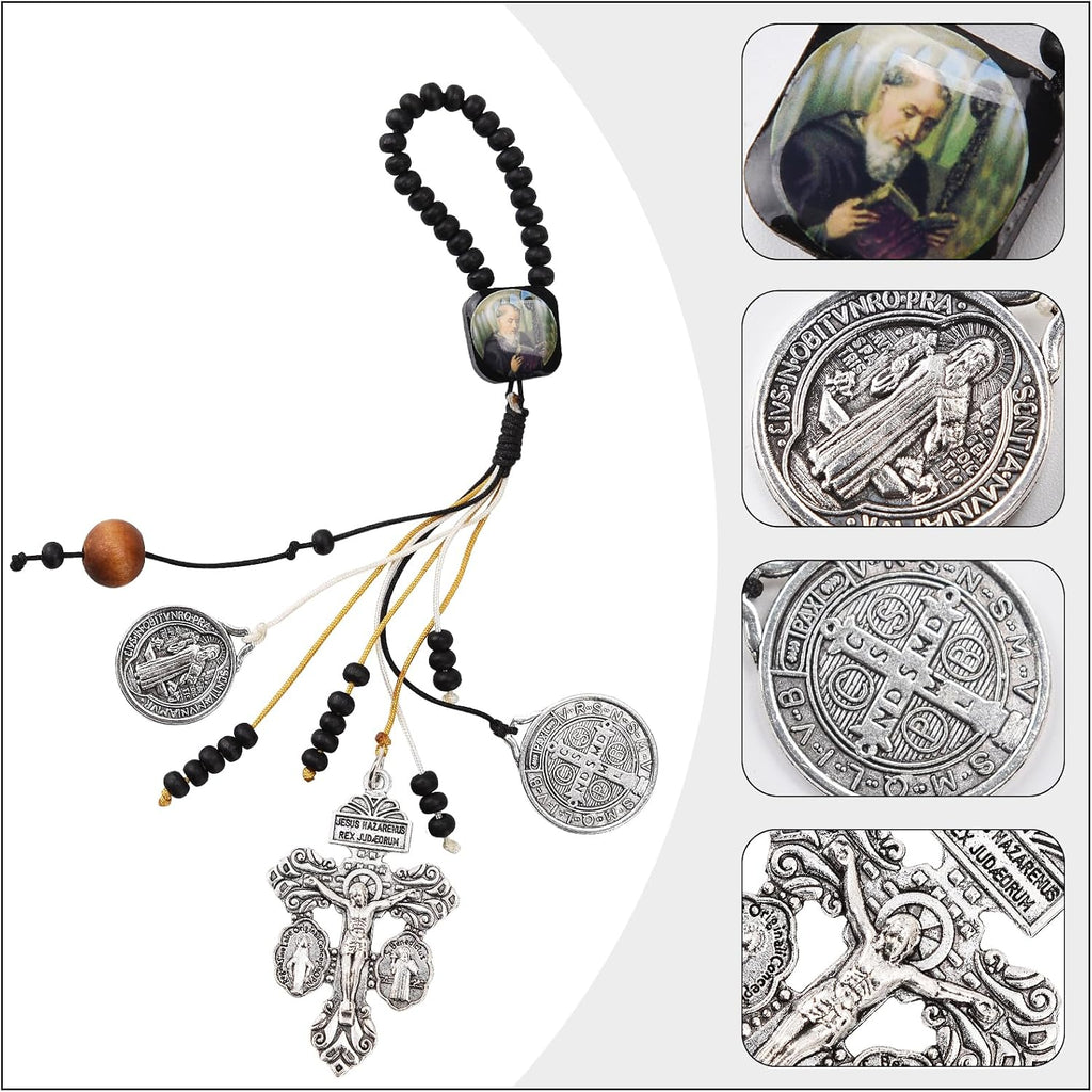 St Benedict Medals for Door with Pardon Crucifix Prayer Cards,House Blessing Catholic Gift Set for New Home Door