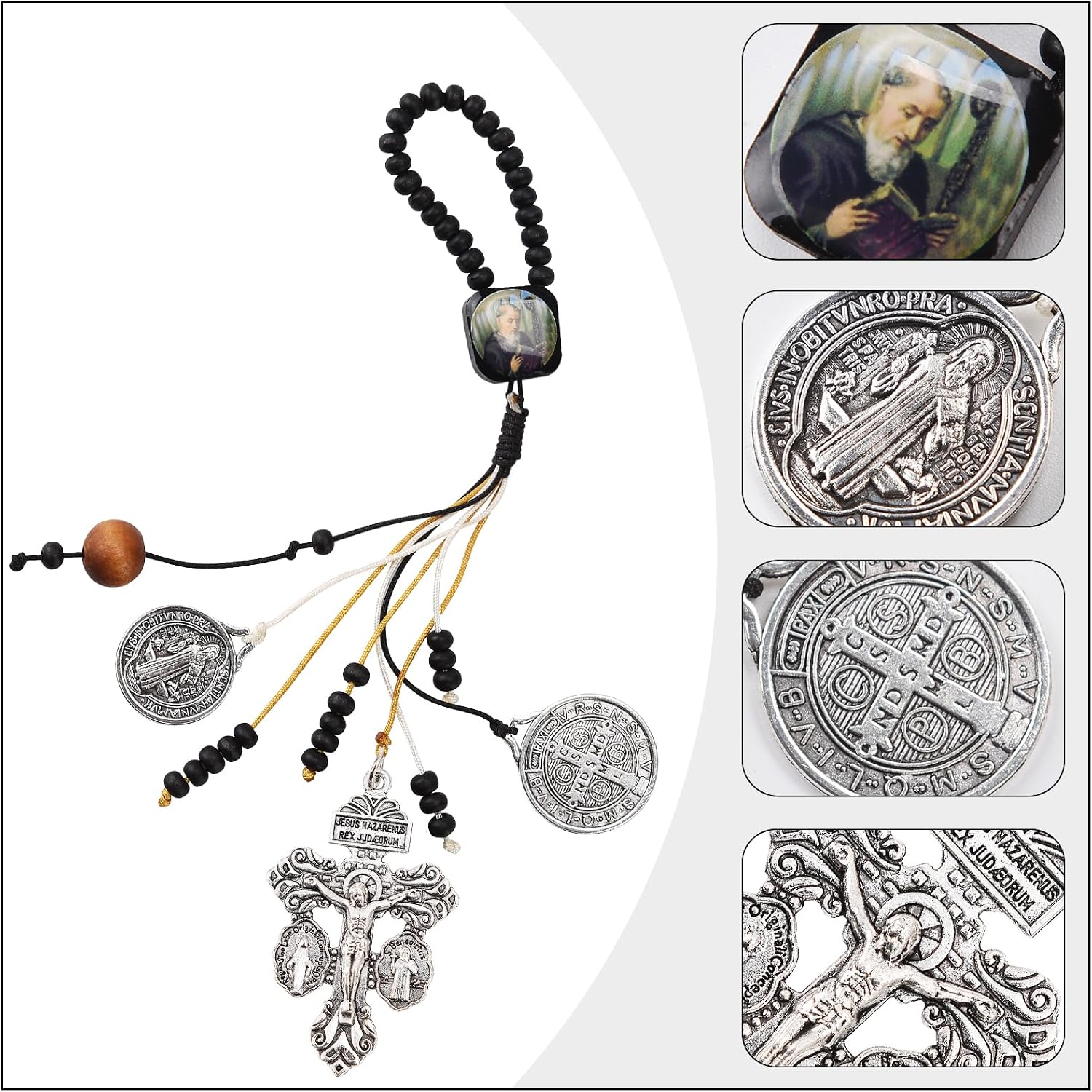 St Benedict Medals for Door with Pardon Crucifix Prayer Cards,House Blessing Catholic Gift Set for New Home Door